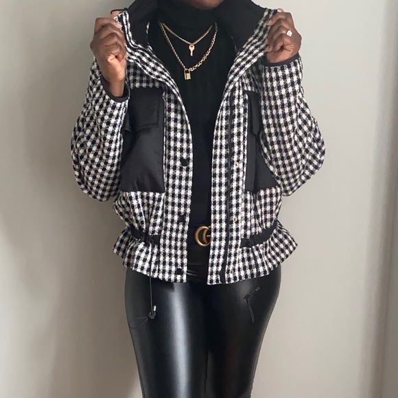 Zara Women Contrasting Tweed Jacket - Picture 10 of 14